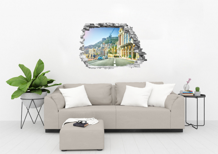 Sticker cu efect 3D - Strada aglomerata [2]