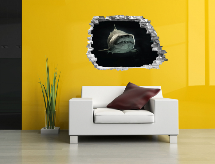 Sticker cu efect 3D - Rechin [2]