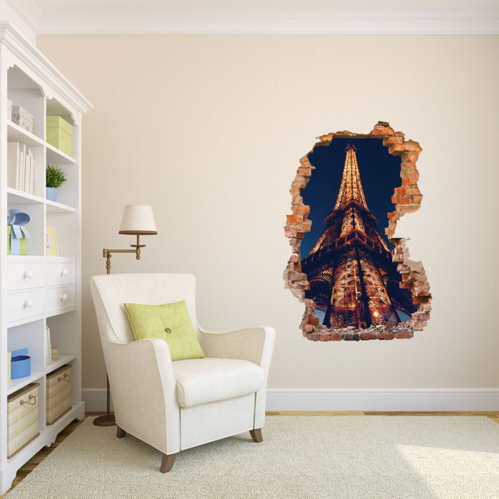 Sticker cu efect 3D - Turnul Eiffel de jos [2]
