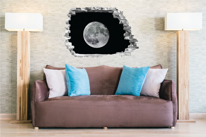 Sticker cu efect 3D - Luna [2]