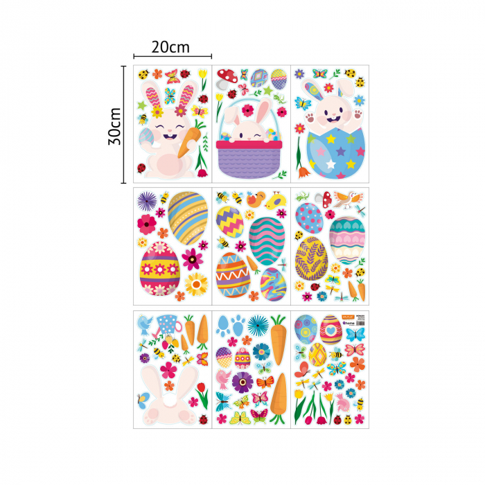 Sticker PVC - Happy Bunnies Easter Windows Clings [5]