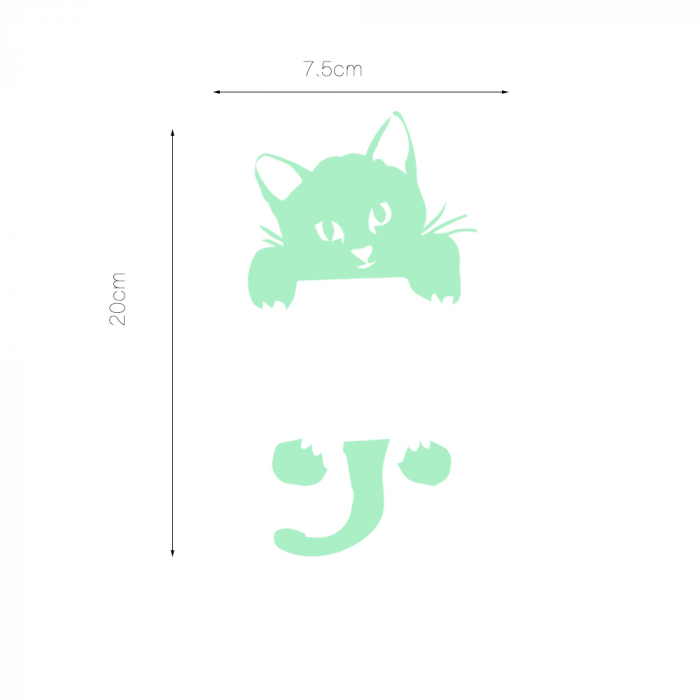 Sticker fosforescent Cat glowing [2]