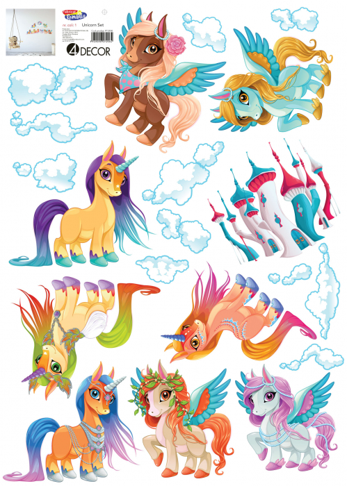 Sticker decorativ - Set Unicorn [2]
