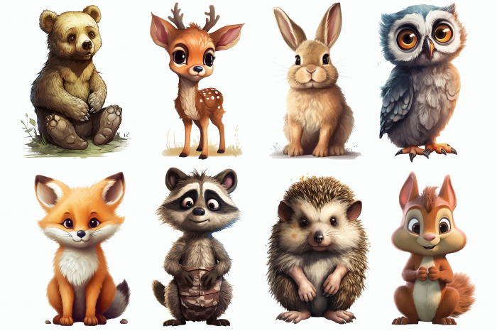 Sticker Decorativ - Cute forest animals [2]