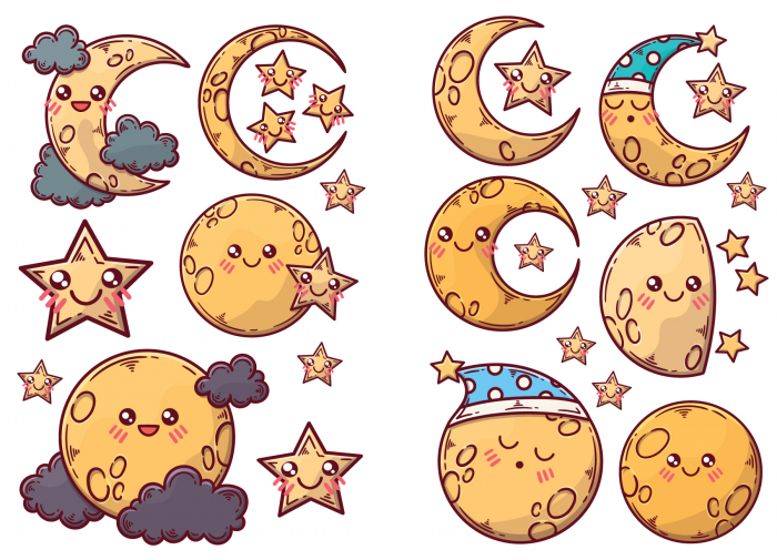 Sticker Decorativ - Cute Moon [2]