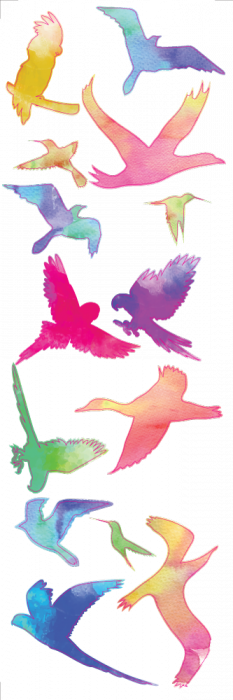 Sticker Decorativ - Coloured-Birds [3]