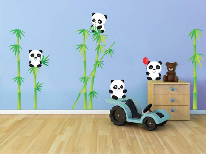 Sticker Decorativ - Ursi panda [1]