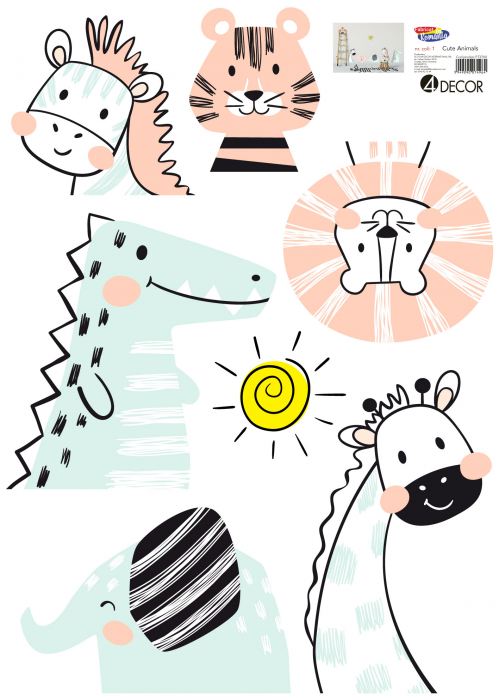 Sticker decorativ - Cute animals [3]