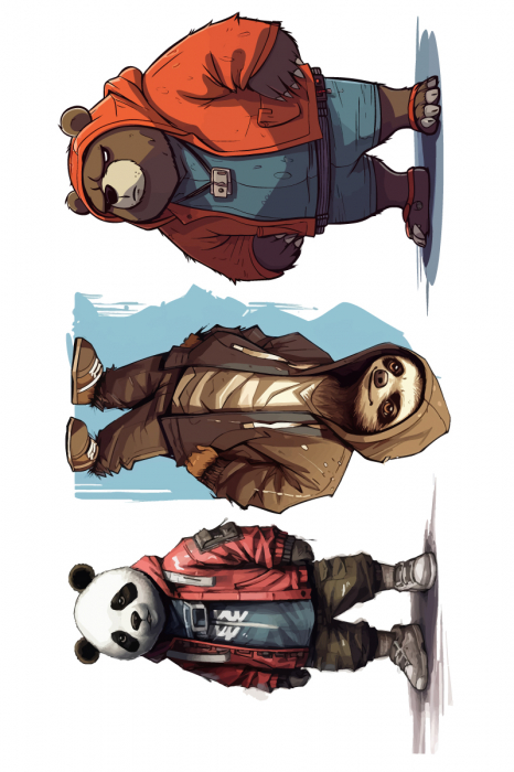 Sticker Decorativ Hip Hop Animals [2]