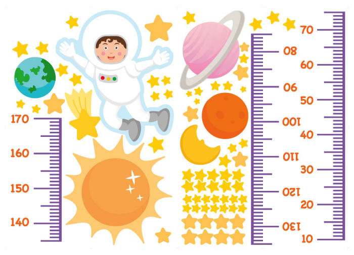 Sticker decorativ - Masuratoare cu astronaut [2]