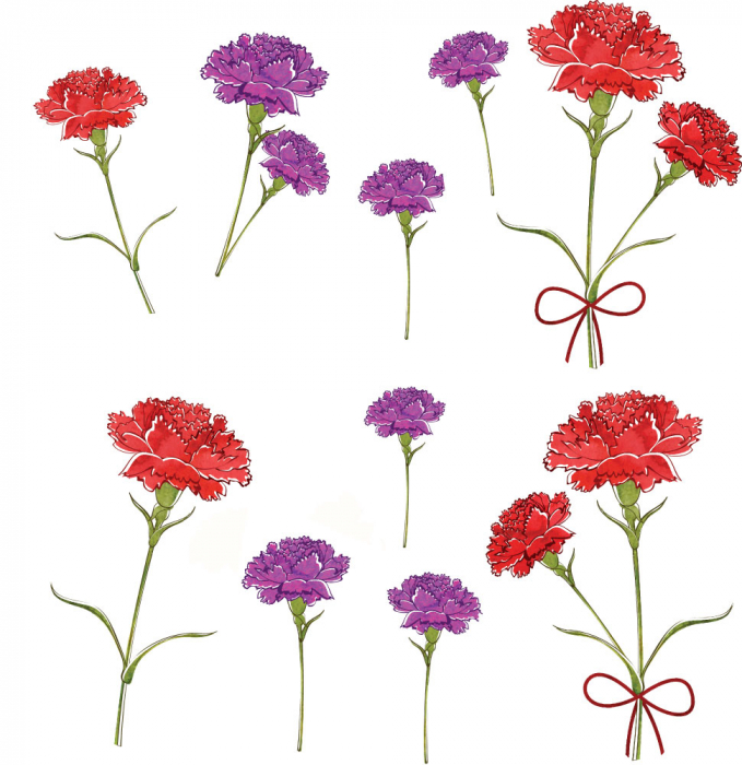 Sticker Decorativ - Garoafe Colorate [2]