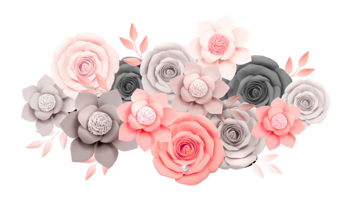 Sticker Decorativ Paper Flowers [2]