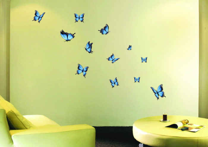 Sticker decorativ - Fluturi albastri [1]