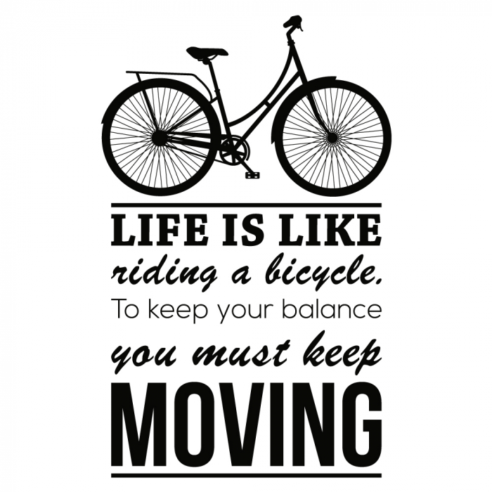 Sticker Decorativ - Riding a bicycle [2]