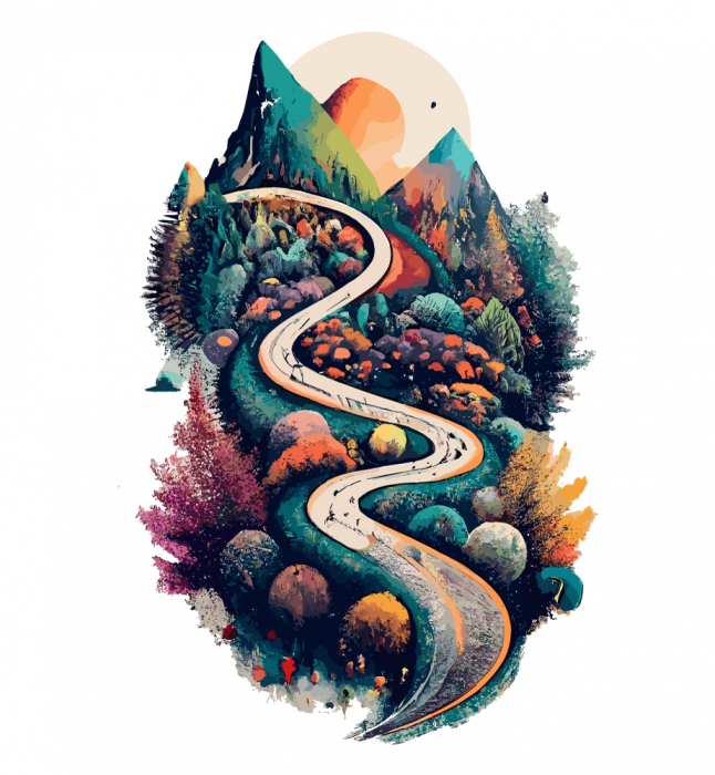 Sticker decorativ - Traseu montan [2]