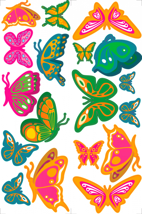 Sticker Decorativ - Fluturi vrajite [2]