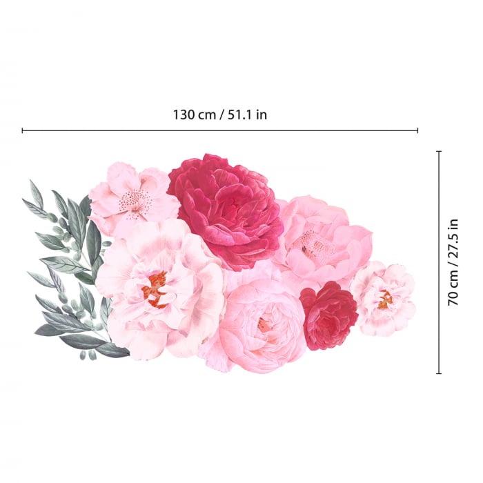 Sticker Elegant Oversized Blush Pink Peonies [5]
