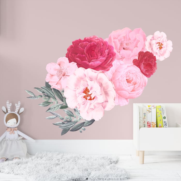 Sticker Elegant Oversized Blush Pink Peonies [2]