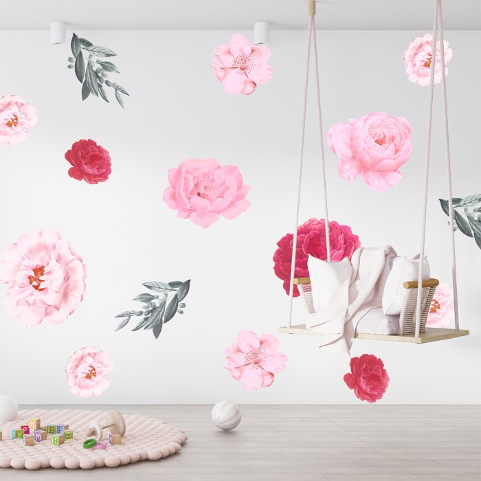 Sticker Elegant Oversized Blush Pink Peonies [4]