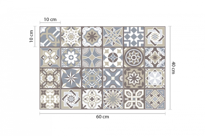 Sticker faianta - Limestone Spanish - 24 buc - 10x10 cm [3]