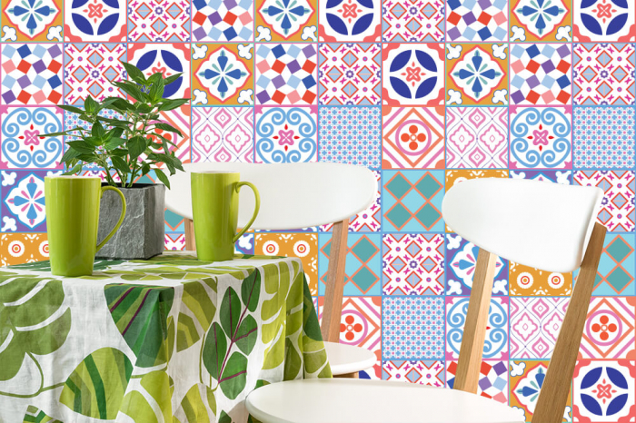 Sticker faianta - Classic Moroccan Colourful Mixed SET 2 - 24 buc - 15x15 cm [2]