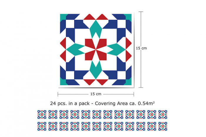 Sticker faianta - Marrakech- 24 buc - 15x15 cm [3]