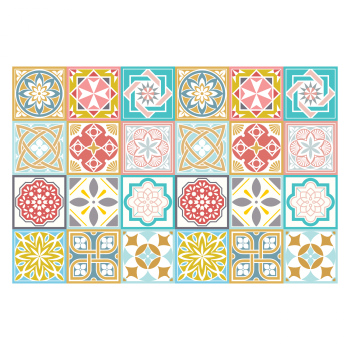 Sticker faianta - Malia Colourful Tile - 24 buc - 15x15 cm [2]
