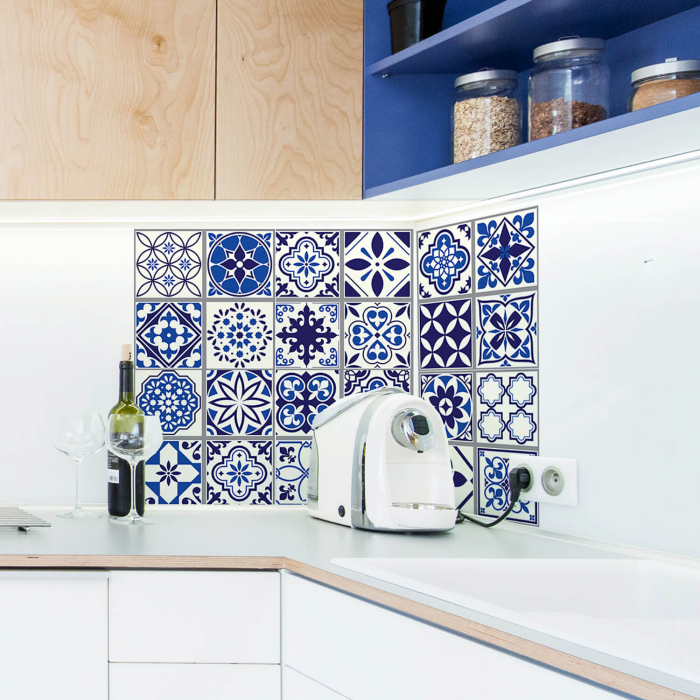 Sticker faianta - Spanish and Moroccan Blue - 12 buc - 20x20 cm [2]