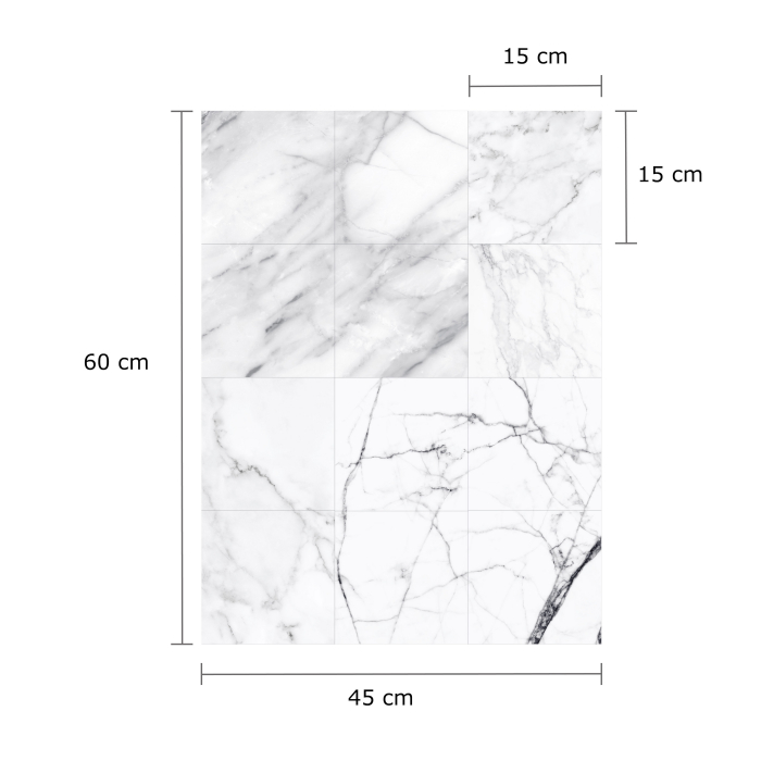Sticker faianta - Marble Tiles Mix - 24 buc - 15x15 cm [4]