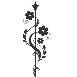 Sticker Felinar cu flori [2]