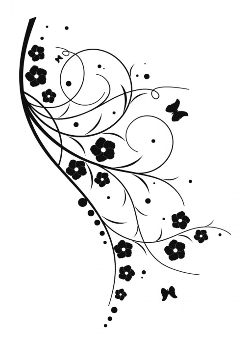 Sticker - Flori si fluturi [2]