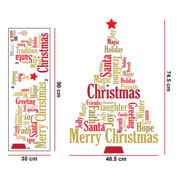 Sticker English Quote Christmas Tree [3]