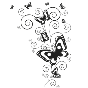 Sticker Fluturi in buchet [2]