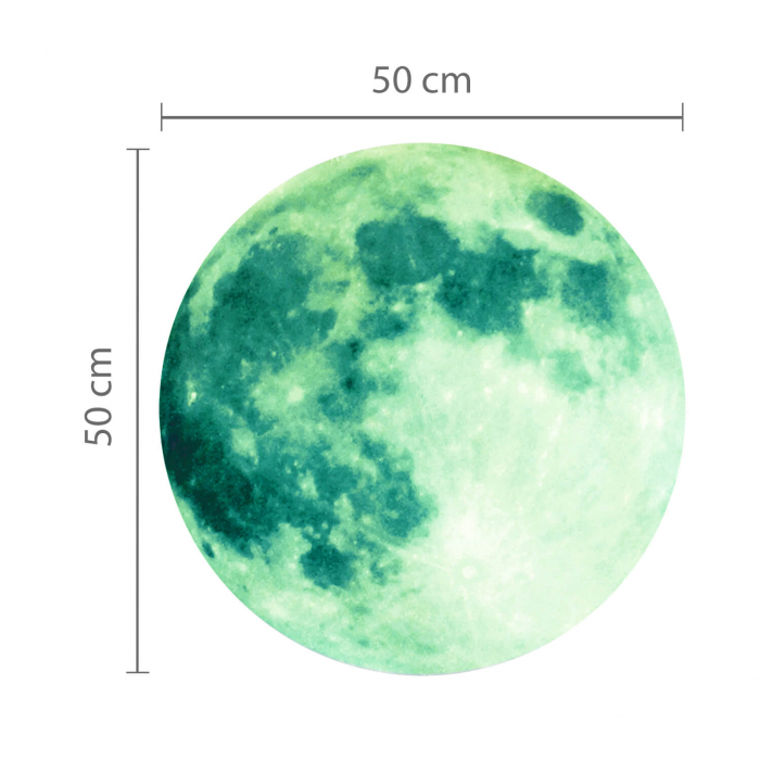 Sticker Glow in Dark Moon 50cm x 50cm [3]