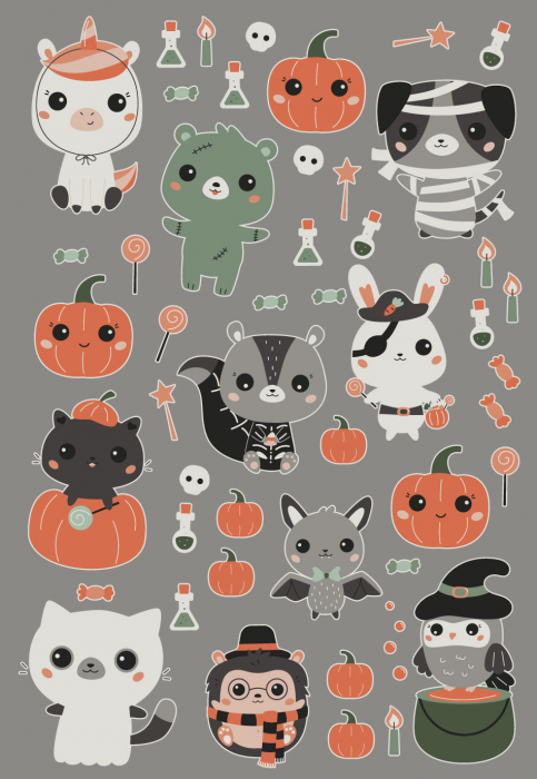 Sticker Halloween - Animalute [2]