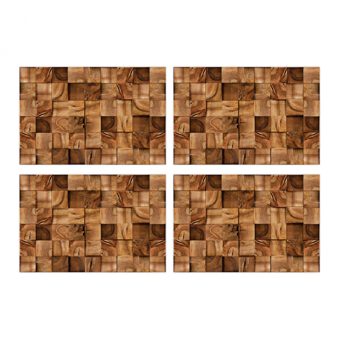 Sticker Square Timber Pattern – Brown [3]