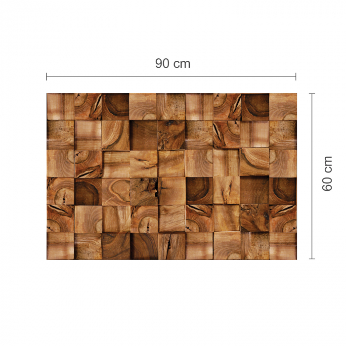 Sticker Square Timber Pattern – Brown [4]
