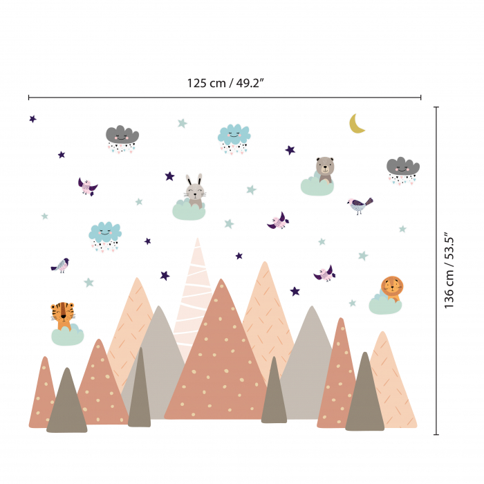 Sticker Sleepy Animals In The Boho Mountains [3]
