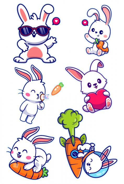 Sticker Iepurasi smecheri [2]