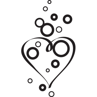 Sticker Inima din bule [2]