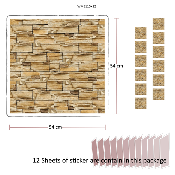 Sticker Rock Pattern - 12 bucati [2]