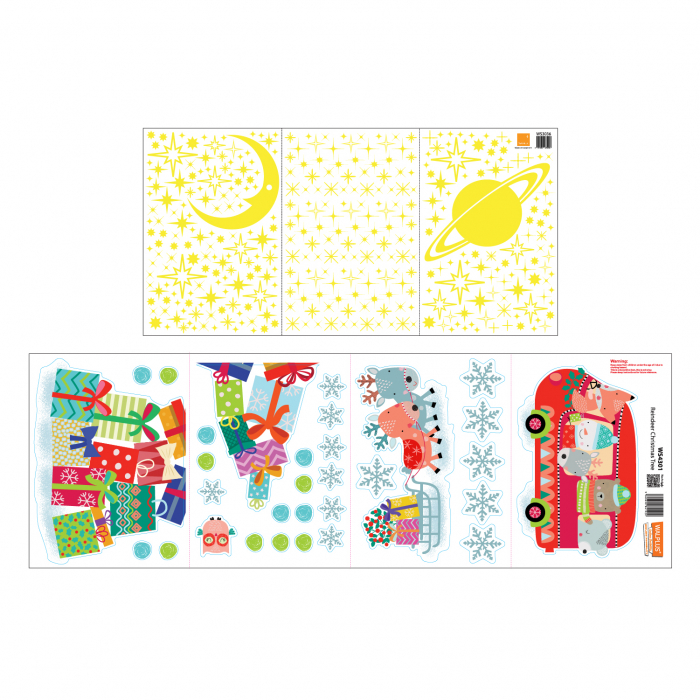 Sticker Glow Stars And Reindeer Christmas Tree Stickers [7]