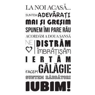 Sticker Mesaj pentru acasa diferit [2]