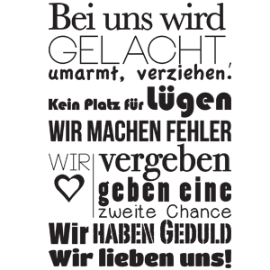 Sticker Mesaj pentru acasa in Germana [2]