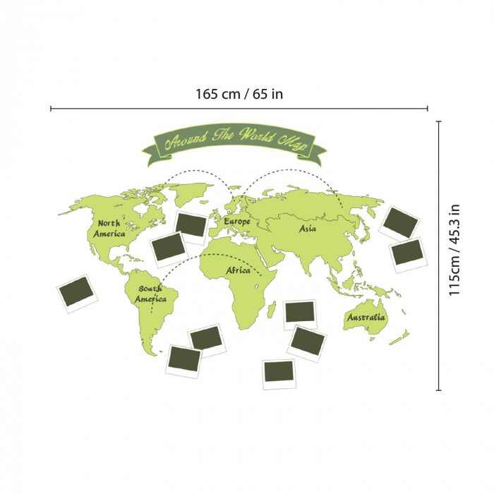 Sticker Around the World Map [4]