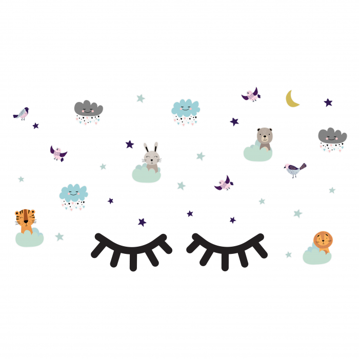 Sticker Sleepy Animals With Sleepy Eyes [4]