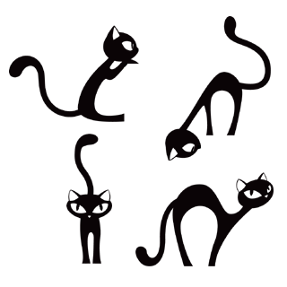 Sticker Patru Pisici [2]