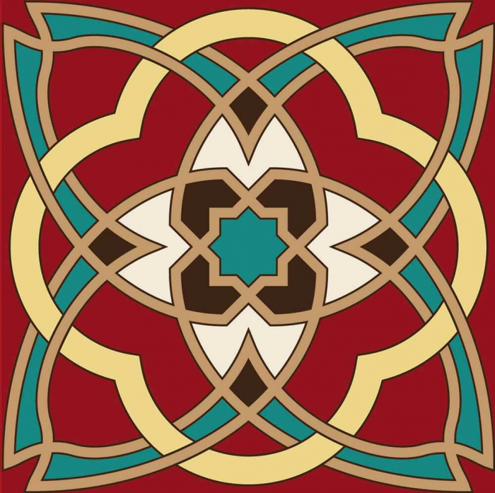 Stickere patrate pentru faianta Arabesque - 4 buc [2]
