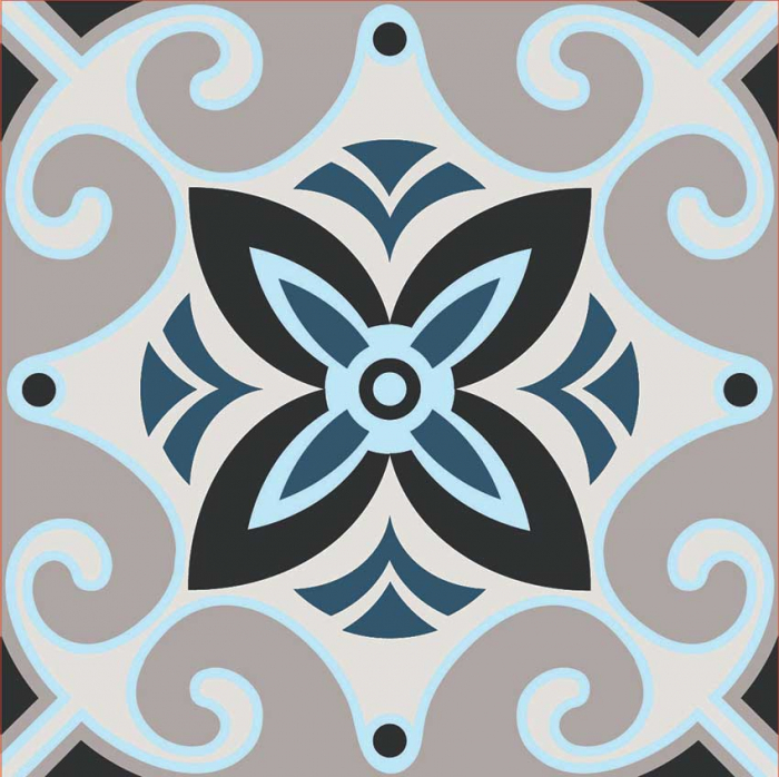 Stickere patrate pentru faianta Jaffa Blue - 4 buc [2]