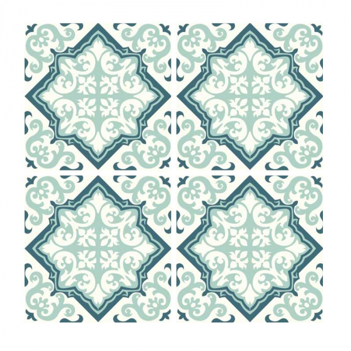 Stickere patrate pentru faianta Blue Tile - 4 buc [2]